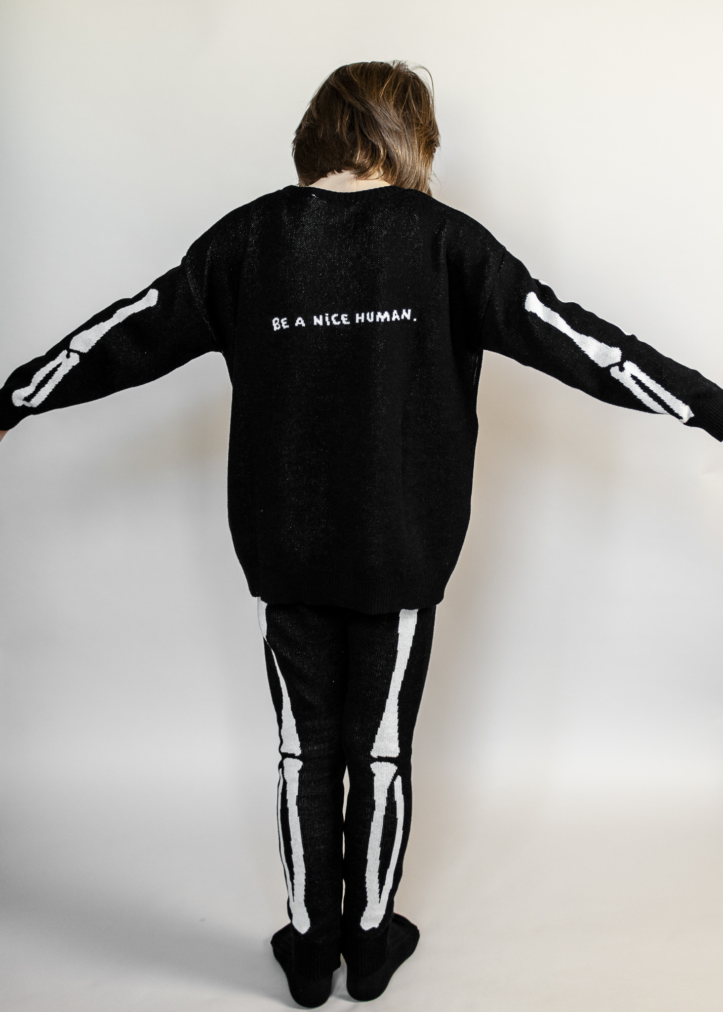                                                                                                                       Knit Tracked Suit Sweater - Skeleton